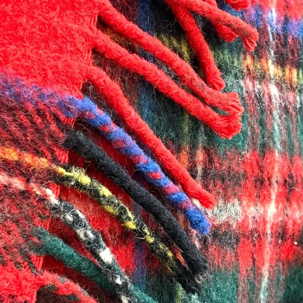 Kilmahog Scotland 100% New Wwol Plaid Throw Blanket